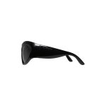 Wrap D-frame Sunglasses in Black - Image 4